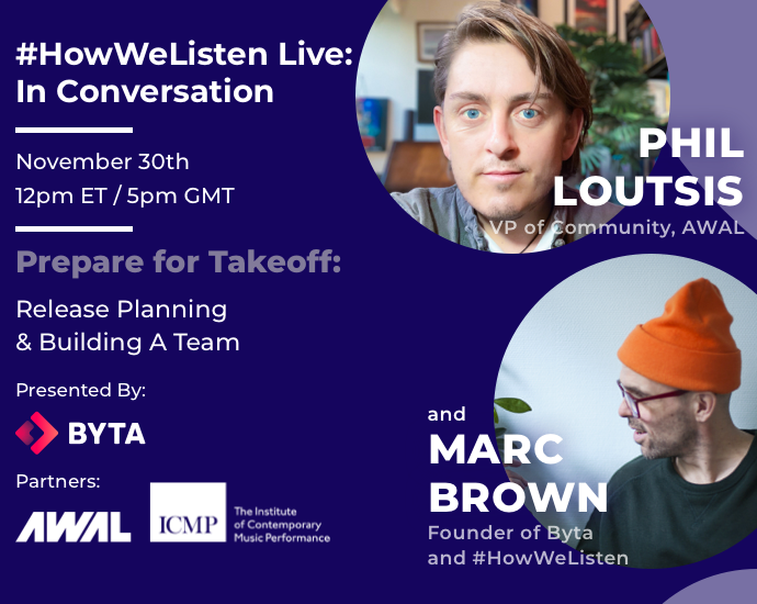 Byta Presents: #HowWeListen Live: In Conversation with Phil Loutsis: VP Community, AWAL