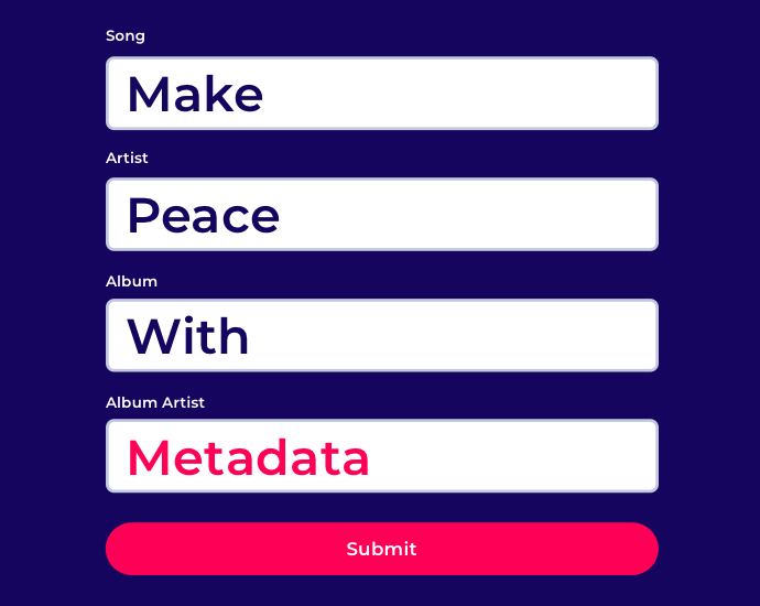 Make Peace with Metadata: Part I (Pre-release)