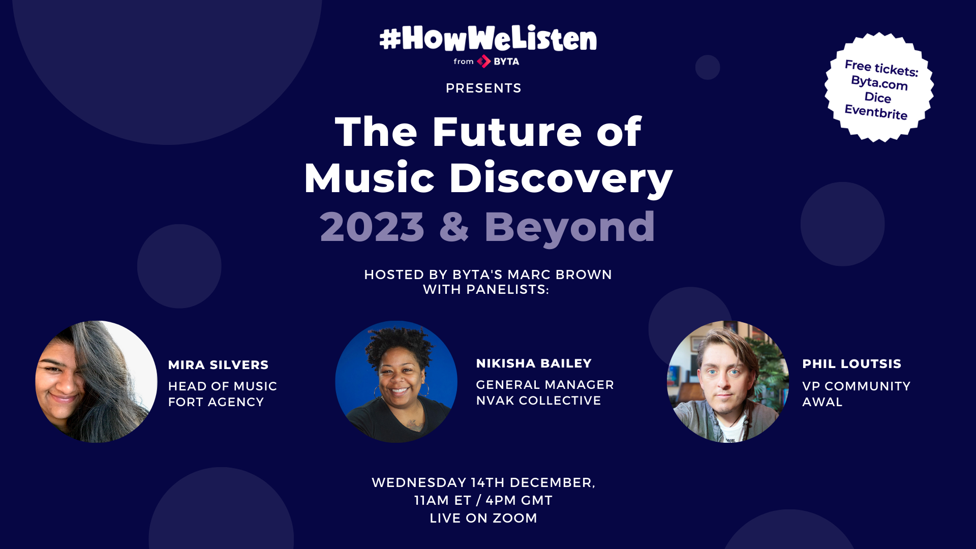 The Future of Music Discovery 2023 (panel) HowWeListen