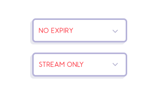 create and share private listening links with streams and downloads